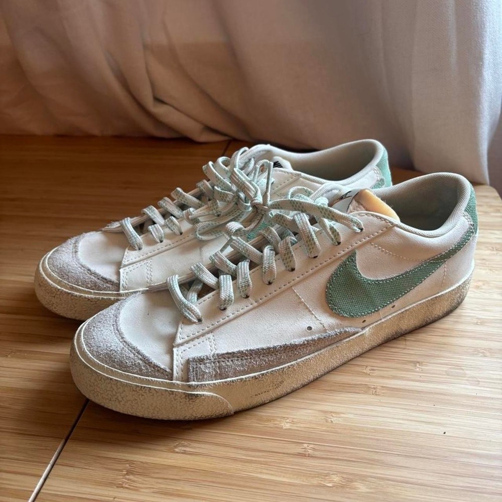 Nike Blazer Low 77 Certified Fresh Sail Enamel Green DQ8961-100 Mens Sneaker